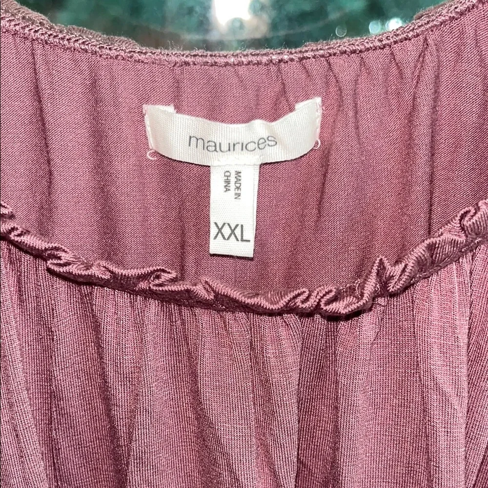 Maurices Red Ruched Blouse - Picture 2 of 3